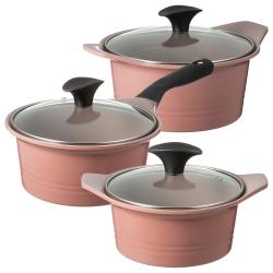 쿠팡 브랜드 코멧 키친 세라믹 냄비 3종 세트 양수 냄비 16cm + 편수 냄비 18cm + 양수 냄비 20cm