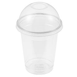 쿠팡 브랜드 탐사 투명 Pet 아이스컵 + 돔뚜껑 410ml 100개