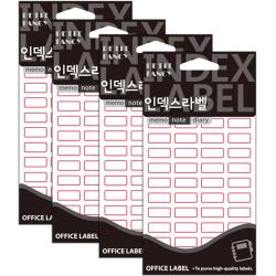 쁘띠팬시 일반 인덱스 라벨 견출지 20 211r 빨강 4개