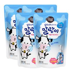 샤워메이트 말랑카우 핸드워시 리필 화이트우유 250ml 4개