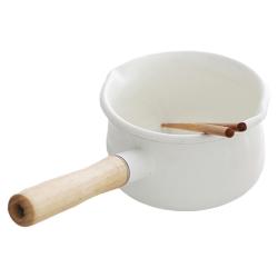 블루마마 이유식 법랑냄비 밀크팬, 15cm, 화이트