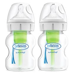 닥터브라운 와이드넥 옵션스 플러스 Pp젖병 150ml 2p 1단계 혼합 색상