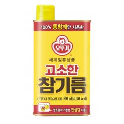 오뚜기 고소한 참기름 캔 500ml 1개