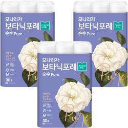 모나리자 보타닉포레 순수 천연펄프 3겹 롤화장지 27 M 30롤 3개
