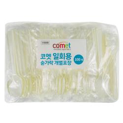 코멧 일회용 숟가락 개별포장 100개입 1개