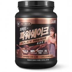 칼로바이 퍼펙트 파워쉐이크 아이솔레이트 유청 단백질 Wpi 보충제 프로틴 파우더 초코맛 1000g 1개
