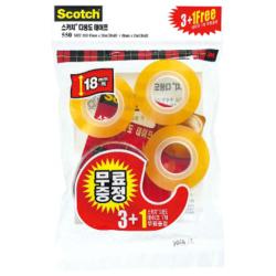 스카치 다용도 테이프 디스펜서 + 리필 4롤 단일 색상 1세트