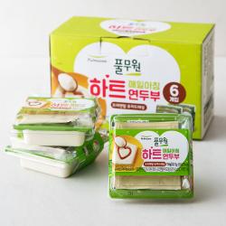 풀무원 매일아침 하트연두부 6개입 708g 1세트