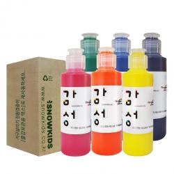 스노우키즈 감성물감 색감교육용 핑거페인트 140ml 6색