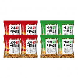 야채가득 어묵칩 50g x 4p + 고추가득 어묵칩 50g x 4p, 50g, 1세트