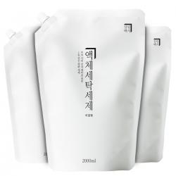 살림백서 드럼 일반겸용 액체 세탁세제 리필, 2L, 3개