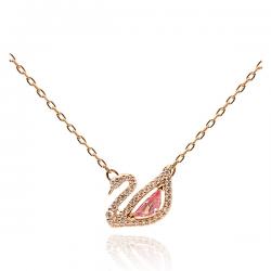스와로브스키 Dazzling Swan 핑크스완 목걸이 5469989 + 쇼핑백