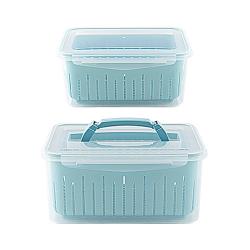 나누담 야채 채소 과일 정리수납 채반 밀폐용기 2종 세트, 1세트, 밀폐용기 2700ml + 6500ml