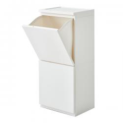 한샘 컴포트 2단 분리수거함 80l + 전용봉투 50p 화이트 분리수거함 투명 봉투 1세트