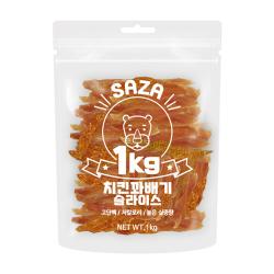 사자 강아지 대용량 실속형 간식 1kg 1개 치킨꽈배기슬라이스