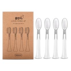오아 클린이 소프트 시리즈 전용 미세모 리필 칫솔모 화이트, 4p, 단일상품