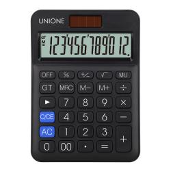 유니원 칼라계산기 DC-108N, 블랙, 1개