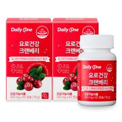 데일리원 요로건강 크랜베리 18g, 60정, 2개