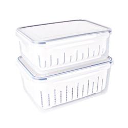 나누담 야채 채소 과일 정리수납 채반 밀폐용기 4000ml 2개 단품