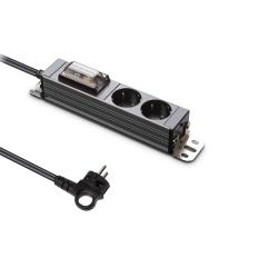 서버탭 알루미늄 고용량 누전차단 멀티탭 2구 티타늄 그레이 Hdsval Gn215t 1.5m 1개