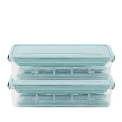 나누담 물받이 밀폐용기 민트 1700ml 2개 단품