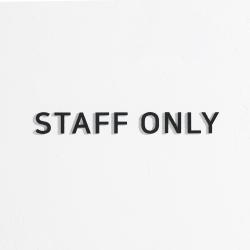 스튜디오투명 관계자 외 출입금지 아크릴사인 검정색 Staff Only 1개