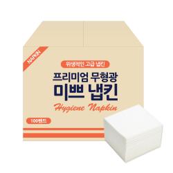 미쁘 일회용 뽑아쓰는 냅킨 10000p 흰색 1개