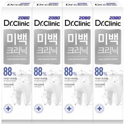 2080 닥터크리닉 미백크리닉 치약 120g 4개