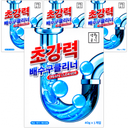 생활공식 초강력 배수구 클리너 40g 4개