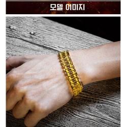 신상 베트남 사금 팔찌 남 와이드핏 패기 동도금 골드 시계줄 대금 체인 오래간만에