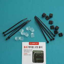 큐브온 JI-809 전원 선정리 클립 JI-901 틈새케이블홀더, 투명클립