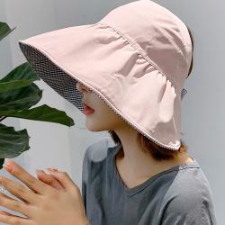 로지 자외선 차단 파스텔 돌돌이 썬캡 모자