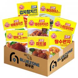  블루존 오뚜기 3분소스 8종 햄버그+미트볼+탕수완자+바베큐치킨+데리야끼+스위트칠리+하이라이스소스+김치참치소스 1세트