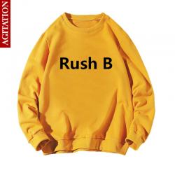 CSGO 반테러리즘 엘리트 주변 무지개 색상 6번 RUSHB 총격전 CF 봄가을 얇은 맨투맨 커플 풀오버 후드 상의