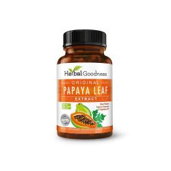 Hebal Goodness 파파야 잎 추출물 혈소판 골수지원 면역 600mg 60 캡슐