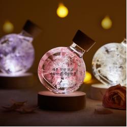 리비트 꽃길무드등-21종모음, 퍼플-(M), 우드캡+우드조명+선물용패키지(+7500), 문구제작-50자이내(+1000)