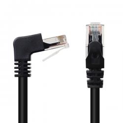 NEXTLINK-UL42 CAT.6 UTP 한쪽 하향 꺽임 랜케이블 3m/한쪽 아래쪽 90도 꺽임형/기가비트 1Gbps 속도/UL인증/인터넷 케이블/랜선/26AWG/크로스 필러, 단일상품