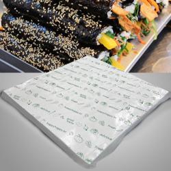 행복물류 김밥포장지 그린 30cm*30cm 1000장 노루지 코팅지