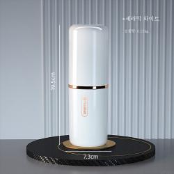 DFMEI 여행용 세면컵 양치컵 심플 칫솔 컵 치통 세트 치구 칫솔 치약 수납 케이스 휴대용형식, 세라믹 화이트 클로징 씰+한손가능쥐다