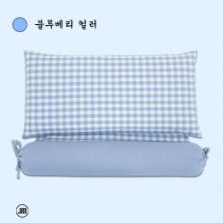 Mei Zi 메밀베개 경추베개 거북목베개 피부 친화적인 환경친화적인 피로 해소와 통풍이 간편하고 세탁이 용이하며, 얼굴이 높아 잠자는 자세가 자유롭다, 블루베리 컬러