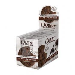 Quest Nutrition 프로틴 쿠키 12개입 더블 초콜릿 칩 Double Chocolate Chip 708g