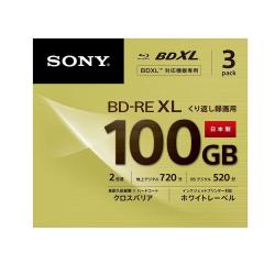 소니 비디오 블루레이 디스크 BD-RE XL 100GB X 3팩, 단품