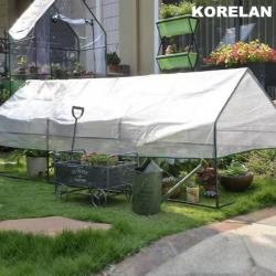KORELAN 미니비닐하우스 조립식 비를 막다 블랙 화이트