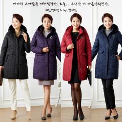 마담엘레강스 [마담엘레강스] 엠브로 자수퀼팅 에코퍼코트