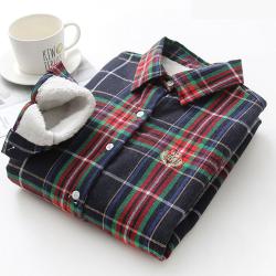Joyce shop 오래달리기 여성 기모 남방 셔츠 융 기모남방 겨울 가을 롱 기모셔츠
