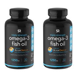 스포츠리서치 트리플 스트렝스 오메가 3 피쉬 오일 1250mg 소프트젤 30캡슐 2개