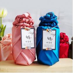 정민이네샵 (격자공단보자기) 전통보자기포장무료 국내산천일염 잡곡 꽃차 320ml 돌답례품 교회답례품 돌잔치선물 결혼답례품 보험판촉상품 소규모고급답례품 추석 명절선물세트, 1개, 구운마늘 천일염