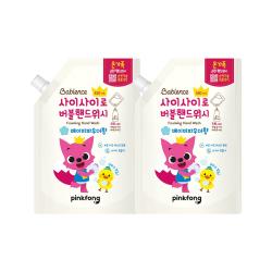 LG생활건강 핑크퐁 버블핸드워시 대용량 캡리필 파우더향 450ml 2개, 버블핸드워시 파우더향 리필 450ml 2개, 핸드워시 리필 파우더 1개