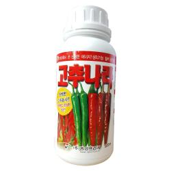 고추나라 고추비료 액비 제4종 복합비료 500ml 고추전용 주말농장 모종 텃밭 액체비료 탄저