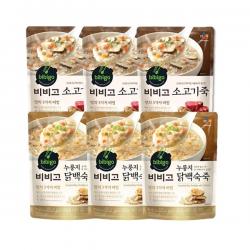 비비고 소고기죽 420g x 3p + 누룽지 닭백숙죽 420g x 3p 세트, 1세트